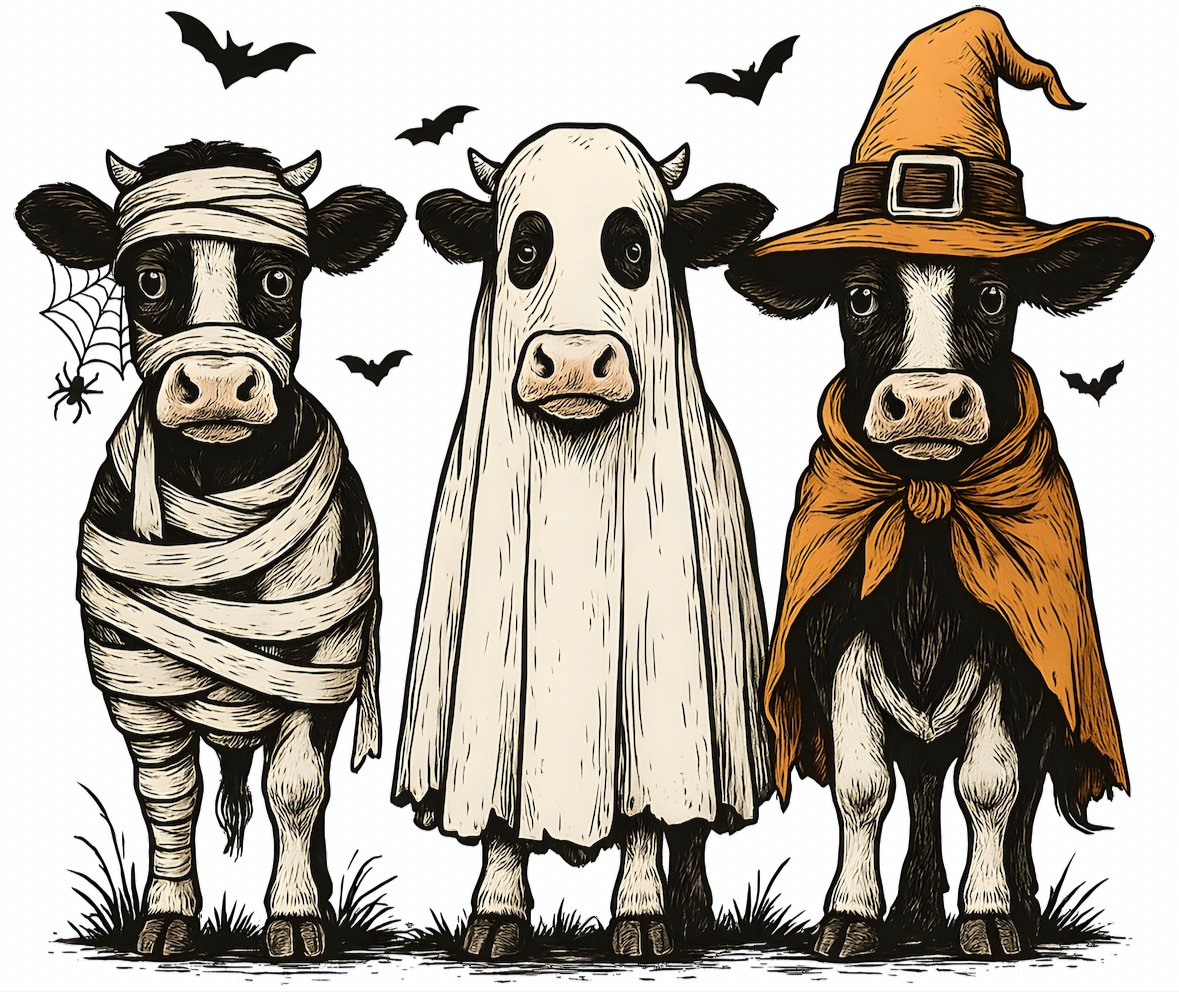 Halloween cow print