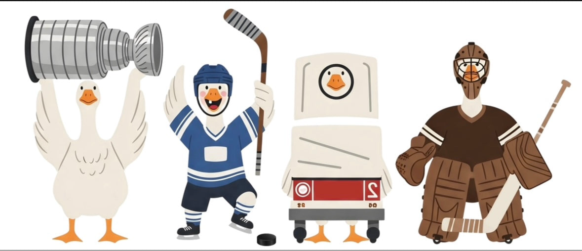 Hockey Goose print