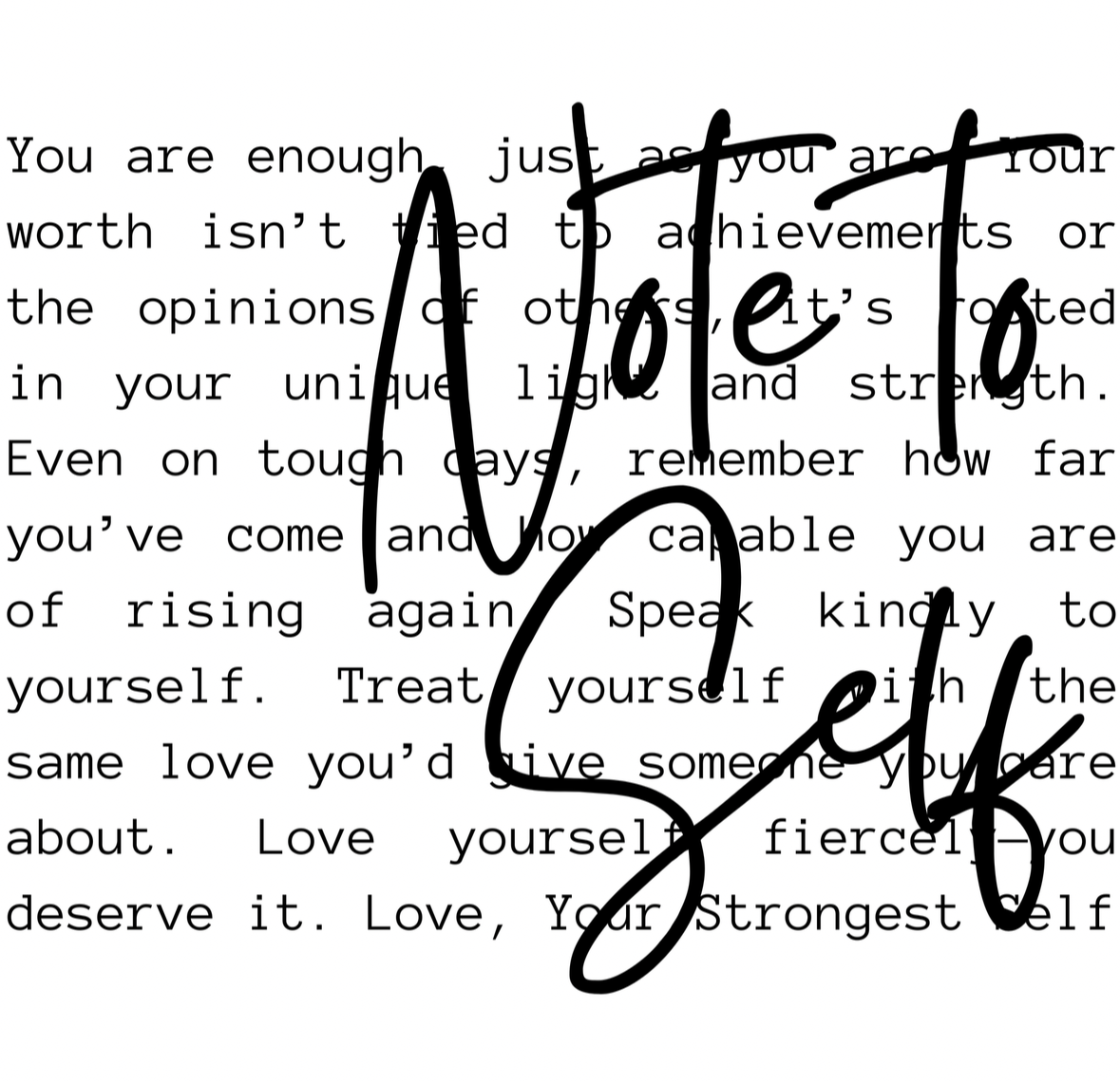 Note to Self print